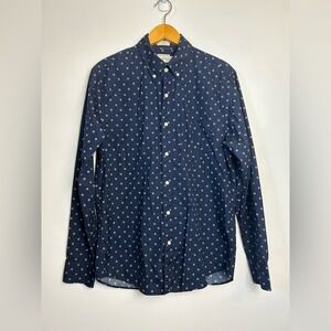 J. Crew by Lewn 100s 2 ply Yarn Shirt Mens M Slim Secret Wash Button up Floral